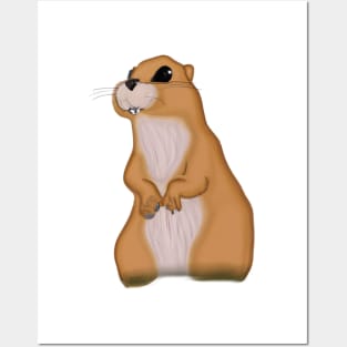 Cute Gopher Drawing Posters and Art